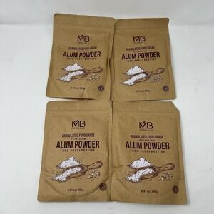 4x MB Herbals Alum Powder 250 Gram 8.8 Oz Granulated Potassium Alum Preservative